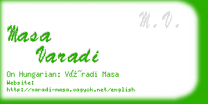 masa varadi business card